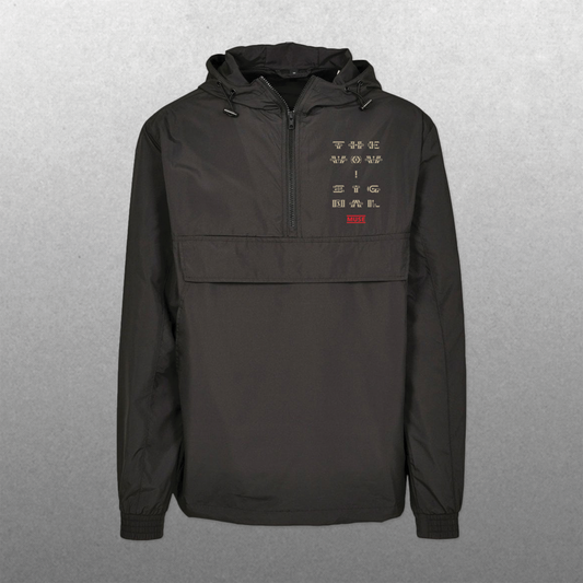 The Wow! Signal stacked Logo Pullover Jacket